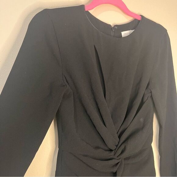 DRESS THE POPULATION Coby Crepe Twist-Front Cocktail Dress Size XS - Picture 9 of 13